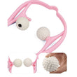 Manual Pink Neck Shoulder Massager with Spiky Ball for Pain Relief (1 Pc)