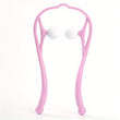 Manual Pink Neck Shoulder Massager with Spiky Ball for Pain Relief (1 Pc)