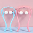 Manual Pink Neck Shoulder Massager with Spiky Ball for Pain Relief (1 Pc)