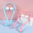 Manual Pink Neck Shoulder Massager with Spiky Ball for Pain Relief (1 Pc)