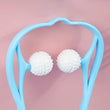 Manual Pink Neck Shoulder Massager with Spiky Ball for Pain Relief (1 Pc)